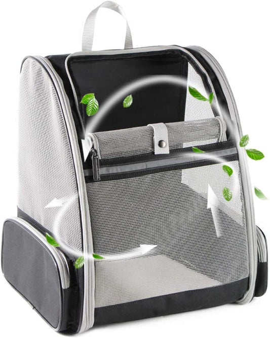 Premium Bubble Backpack Pet Carrier for Cats and Dogs - Black